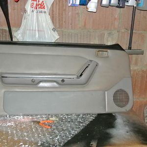 Removed the sagging Map Pockets.  Picked up some of the vinyl cards to replace the pockets.  Then noticed how off the whole panels colors are....