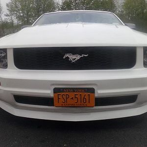 finally got the chin spoiler on. dont have a drill so had to use self tapping screws. 5/12/13