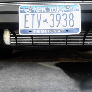 Intercooler seen peeking out of the lower apron.