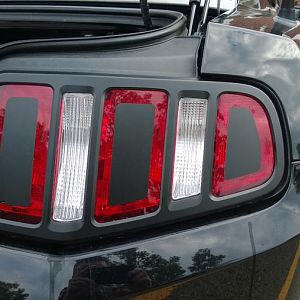 New MMD tail light trim and AmericanMuscle vinyl overlays.