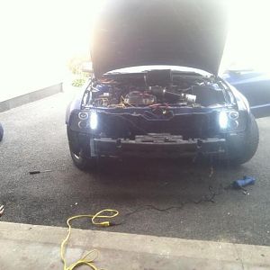 new headlights going in and tower brace