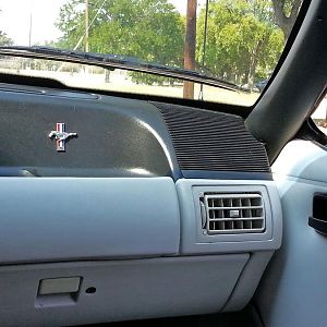 Mustang interior horse2