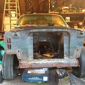 Here is the car as it currently stands. Waiting for my son to be done with Crew (rowing) so that we can start working on it again.