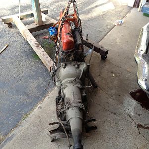 Engine and Transmission before we disconnected them.