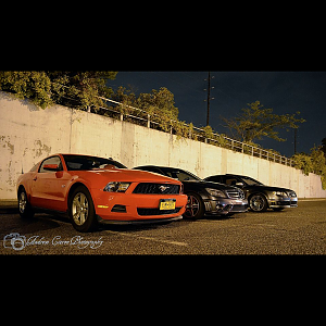 My mustang, friends C63 AMG and Audi RS4