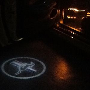 Interior led lights with tri bar pony light projectors.