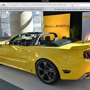 Saleen black label edition at ny auto show.