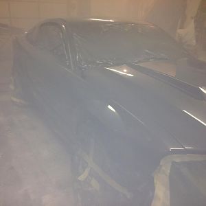 Took pic just after clear coat was applied. That's why it's fuzzy