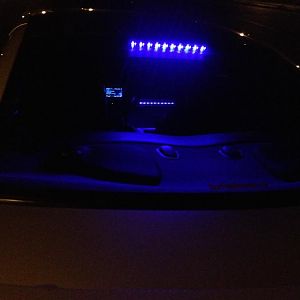 looking from the back windshield into my baby