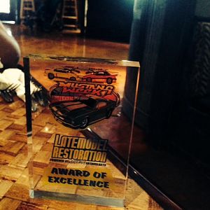 Wasn't best of show but very happy that the judges found my car worthy of this very nice trophy...