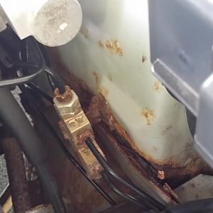 Needs to be grounded down and re-welded, primed and painted.