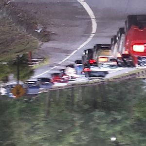 20140910 181434just getting to bear mt long ass line today lots of car for the show.