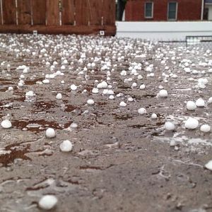 After getting home from Hilton Apple Fest it decided to hail! Yes hail on October 5th!