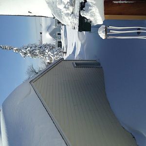 View from deck looking at street between my house and neighbors garage.11/19/2014