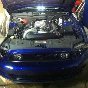 Completed installation without the Vortech cold air intake upgrade.