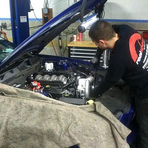 Rob working on some final touches.