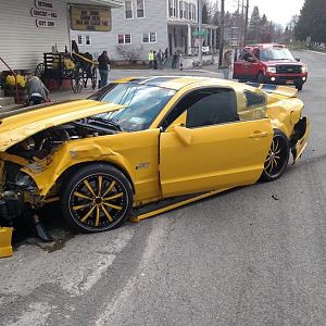 Sad day! One of our local friends had this happen when someone blew through a red light! He was fine except the car is pretty much totaled!