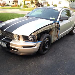 Time for repair and upgrades! Wasn't as bad as I thought once fender was removed. My poor baby!