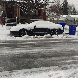 Driving to work 4/4/16 was not happening today. Not with 315mm on the rear and hockey puck summer tires on the front.