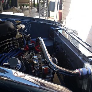 I put the Chrome 3 row radiator cover on today.