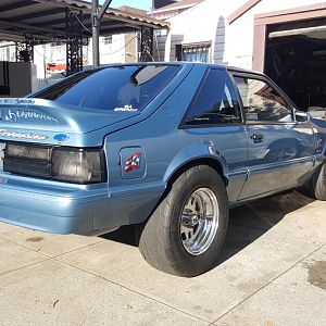 She was just washed. Tires waiting to get the dressing put on them.