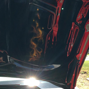 Left hood vent flame