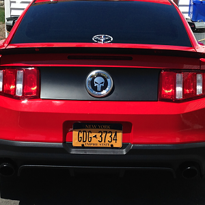 Punisher logo on faux fuel cap