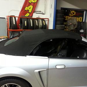 Finishing cloth top install