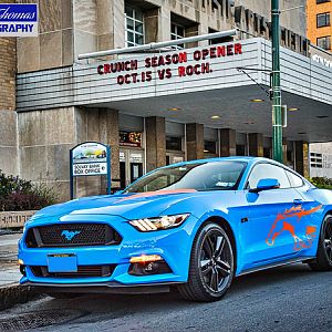 Promoting the start of hockey season in Syracuse.