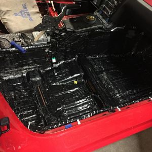 Passenger side w sound deadener.