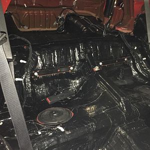 Rear seat and trunk with "sound proofing".  This was similar to dynamat, cheaper version off eBay.  Same thinkness as dynamat that came with my Mgw sh
