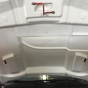 Cervini hood with rain trays.  Big vents, little holes, I didn't like it.  It meant I had to fab some covers for the vents and a way to attach them.