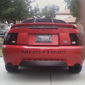 Got the GT bumper finally and smoked the tails, and put on the valance blackout.