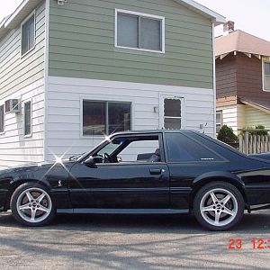 April 2001, fresh hardware, fresh look.  finished the rest of the suspension kit in 2001, along with Baer kit brakes, cobra R wheels, Torsen diff, 31