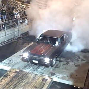 last car of the show, my 72 nova. blew those protrac 60s right off the rims. open headers at 4000rpm at about 2 am... always a great thing