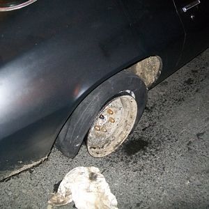 camaro after the burnout in mass.