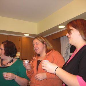 Getting ready for the first shot of the night