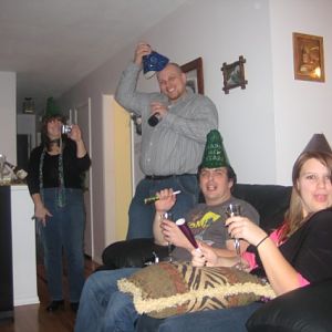 Getting read for the ball to drop