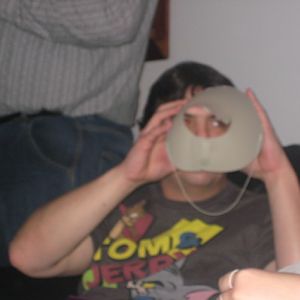 Todd playing with his hat