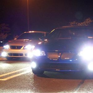 My buddy's GTO and my '03 Cobra HID's